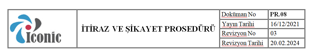 İtiraz ve Şikayet Prosedürü